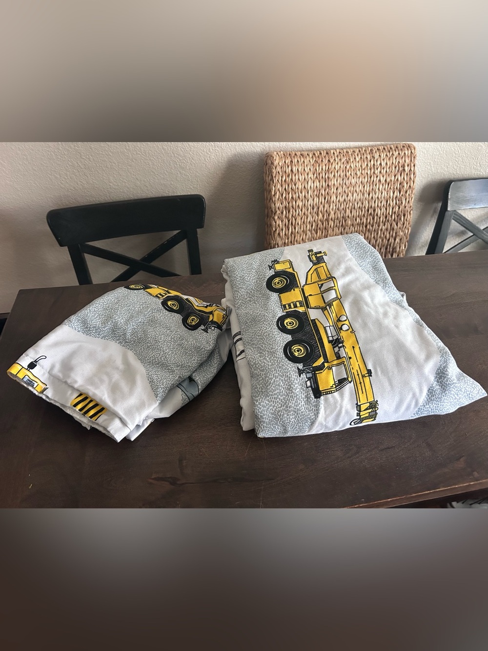 Construction trucks - Kid’s Duvet cover and pillow cases full/queen